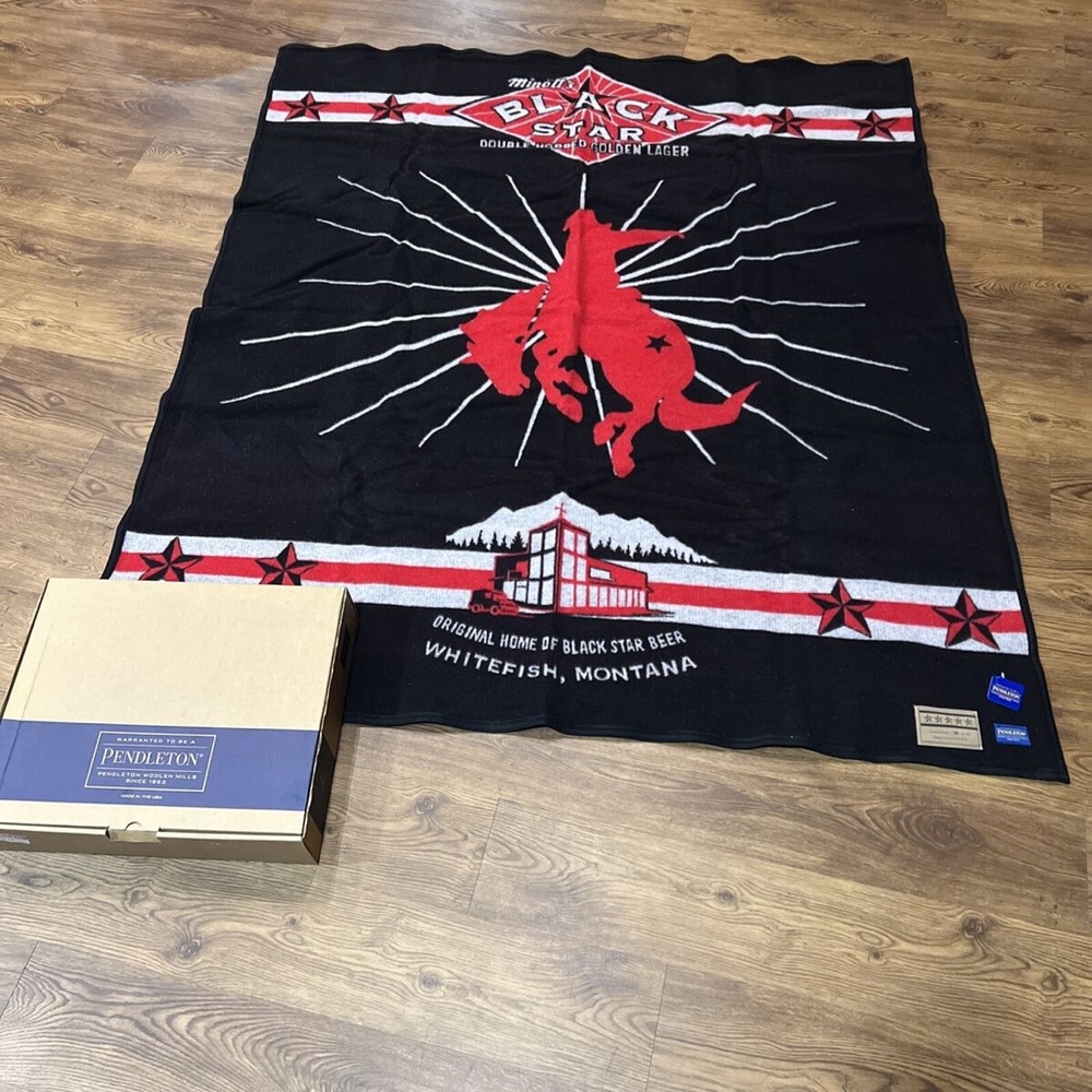 Pendleton Black and Red Blanket with Dynamic Design <<<LIMITED EDITION>>>